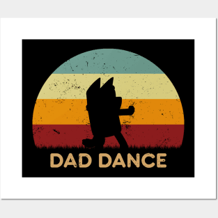 Retro Sunset - Dad Bluey Dance Posters and Art